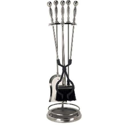 Dagan Dagan 7456 Fireplace Tool Set; Pewter - 5 Piece 7456